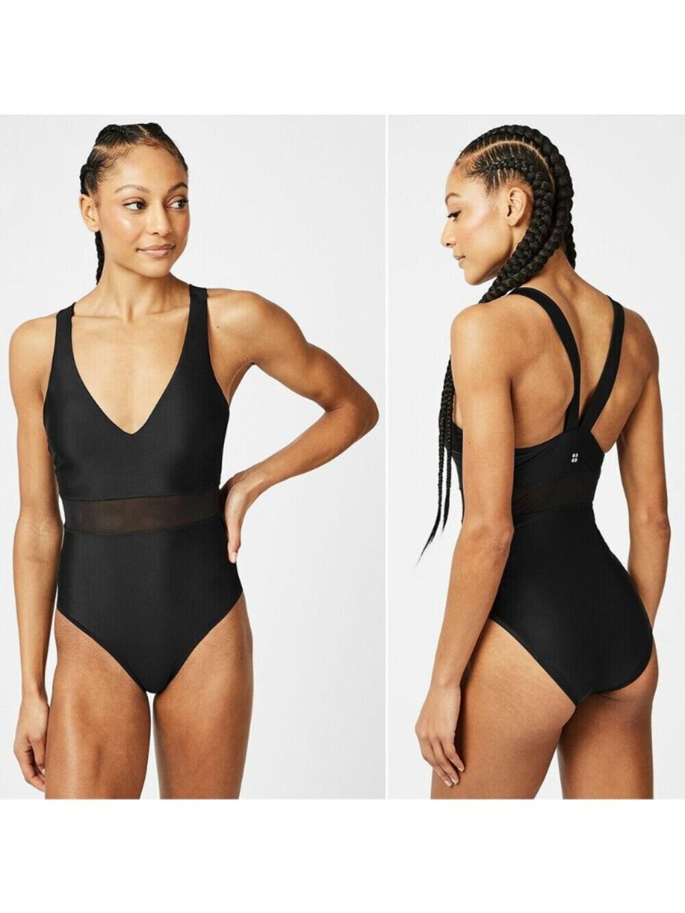 🆕SWEATY BETTY Lido One Piece Swimsuit UV+ 50 protection Black X-Small